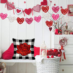 STMK Valentine’s Day Rattan Balls Decorative, 32 Pcs 2.36 Inch Heart Shaped Wicker Balls Decorations for Valentine’s Day Decor DIY Vase Bowl Filler Wedding Decoration (Red, Rose, Pink and White)