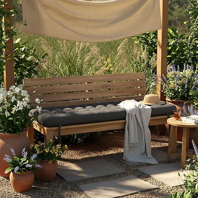Long Floor Cushion Large Floor Cushion with Brushed Cotton 74.8 x 27.5 x 3.15 in Jumbo Lounger Pillow for Outdoor Indoor Bay Window Meditation Yoga Reading Sleeping (1 Pc,Dark Gray)