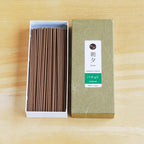 Asayu Japan Traditional Smoke Gift Set with Incense Holder and Brass Stand, Patchouli Incense Sticks with Mini Aquamarine