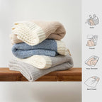 Snuggle Sac Queen Size Bedding Blanket Grey Color, Super Soft Warm Blankets for Bed, Living Room, Luxurious Microfiber Blanket Dupes, Heather Grey, 90x90 inches