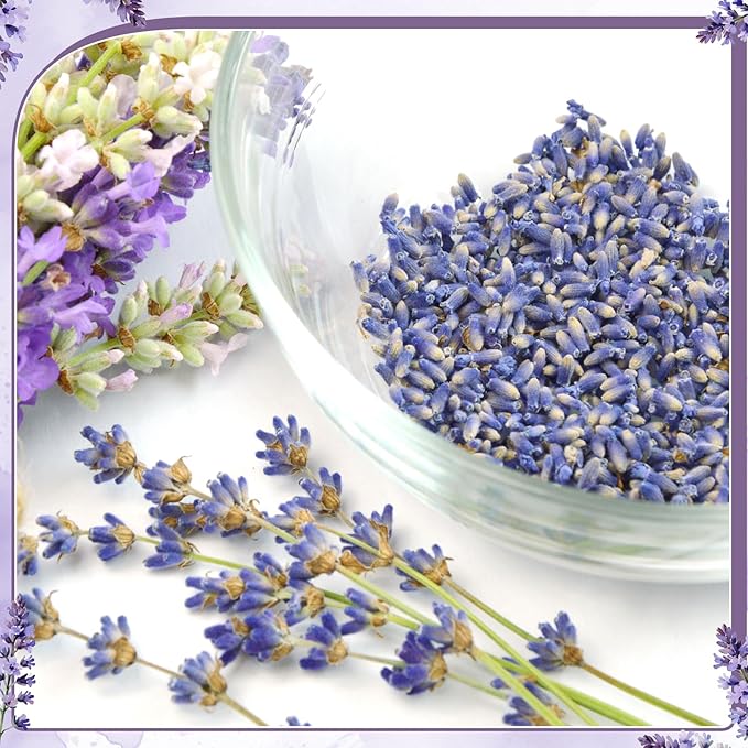 Treela 2.5 Pound Dried Lavender Bulk Dry Lavender Buds Fragrant Flower Petals for DIY Wedding Gift Crafts Home Fragrance Sachets