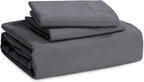 Bedsure Dark Grey Duvet Cover Twin/Twin XL Size - 2 Pieces Prewashed Cotton-Like Extra Soft Bedding Set, Includes 1 Twin Duvet Cover 68x90 Inches with Zipper Closure & 1 Pillow Sham, No Comforter