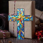 FLAGWIX Christmas Christian Gifts for Women Faith - Acrylic Ornaments 2025 for Tree Decorations - Cross Christmas Ornament, Catholic Spiritual Religious Gifts for Mom Grandma, Christian Gift Ideas
