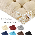 Meditation Floor Cushions, Thickened Floor Pillow for Adults, Large Square Pillows Seat Cushion for Tatami Living Room Yoga, Memory Sponge Block Added, 22x22 Inch, Beige