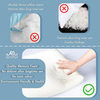 AM AEROMAX 20 ×20 Pillow Insert (Pack of 2) Memory Foam Throw Pillow Insert Sham Square for Decorative Cushion Bed Couch Sofa Without Deform After Longtime Use