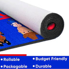 KIDCARPET.COM Friends Together Rectangle Classroom Rug | Bordered Area Rug for Preschool Daycare Learning, 6' x 8'6"