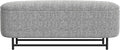 HomePop Ellipse Modern Storage Bench with Metal Legs |Homepop Home Décor|Bench with Storage for Living Room & Bedroom - Gray
