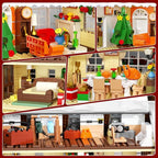 Christmas Holiday House Building Set, DIY Christmas Holiday Snow Village Building Toys, Christmas House Gifts for Kids, Boys, Girls, Family, and Friends（2069pcs）