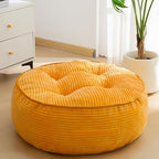 8" Washable Floor Pillow Cushion for Adults, Meditation Cushion Pillow, Large Round Floor Sitting, Removable Tufted Corduroy Cover, for Tatami Living Room or Yoga, 22x22 Inch, Machine Washable