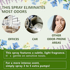 Toilet Spray, Bathroom Odor Eliminator, Each 1 Fl Oz Travel Size, Air Freshener Spray for Bathroom Deodorizer, 5 Pack Travel Essentials - Lemon, Gardenia, Freesia, Green Tea, Lavender