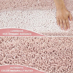 Yimobra Large Bathroom Rug Non Slip 36x24 Inch, Extra Thick Soft Absorbent Chenille Bath Mat, Machine Washable Quick Dry Bath Rugs for Bathroom Floor, Tub and Shower, Home Decor Accessories, Pink
