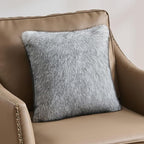 FUTEI Black White Decorative Throw Pillow Covers 18x18 Inch Set of 2,Soft Faux Raccoon Fur Textured Cushion Case,Modern Home Luxurious Decor for Couch Bed Living Room