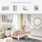 Signature Design by Ashley Paxberry Bohemian 6 Drawer Dresser with Carved Medallion Pattern, White
