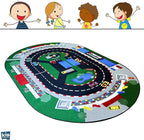 KidCarpet.com Raceway Rug 4' x 6' Oval