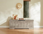 51.2" Storage Chest Extra Large,Storage Bench with 2 Safety Hinges,Shoe Bench,51.2 * 15.7 * 19.1 inches,Wooden Trunk for Bedroom,livingroom,entryway,Supports 220 lb,Easy Assembly(Greige