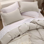 Bedsure Duvet Cover King Size Only - Prewashed Cotton-Like Polyester Extra Soft All Season Bedding, Includes 1 Duvet Cover 104x90 Inches with Zipper Closure, Linen, Comforter Not Included