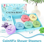 6 Pack Shower Steamers Aromatherapy, Stocking Stuffers for Women Men, Birthday Gifts for Her, Christmas White Elephant Gifts for Mom Adults Teen, Relaxation Self Care Natural Essential Oil