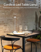 Portable Led Cordless Lamp Table Light 2 Pack, Rechargeable 6000mAh Battery Outdoor Table Lamp for Dinning Restaurant Patio Bedroom Camping, IP54 Waterproof, Dimmable