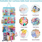 Hair Bow Holder Organizer For Girls Hanging Bow Holder For Girls Hair Accessories Storage Organizer For Headbands, Hair Clips, Hair Ties, Scrunchies (Without Hair Bows) (blue)