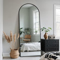 Full Length Mirror, 58" x 18.5" Arched Full Body Mirror Large Standing Floor Mirrors, Mirrors for Bedroom, Bathroom, Living Room Standing or Wall Leaning, Black