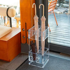 MyGift Premium Clear Acrylic Umbrella Holder Rack, Freestanding Commercial Grade Hotel Style Stand for Long and Short Umbrellas Home Storage