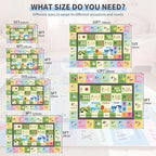 Kids ABC Rug for Playroom, Classroom Alphabet Area Carpet Playmat,Washable Toddler Mat for Baby Room,Play Room,Bedroom,Floor,Nursery (Green,6'x9')