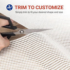 Non-Slip Rug Pad Gripper 10x12 Feet, Anti Skid Mat for Under Area Rugs, Keeps Rugs in Position and Safe, Thick Cushioned Carpet Pad for Hardwood Floors Protection