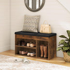 HOOBRO Shoe Storage Bench with Padded Cushion, Entryway Bench with Flip-Open Storage Box and Adjustable Shelf, Shoe Rack with Hidden Compartment, for Entryway, Living Room, BF40HX01