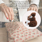 Positive Handmade Emotional Support Pickle Gift, 3.2inch Crochet Doll Inspirational Gifts with Cards, Cute Knitted Funny Gag Gift for Friends Birthday Christmas Home Office Decor