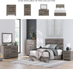 Signature Design by Ashley Urbanoore Rustic 5-Drawer Chest of Drawers with Safety Stop, Gray