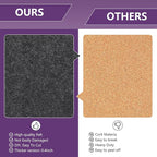8 Packs Hexagon Felt Pin Board, 12" Bulletin Board with 30 Push Pins, Felt Board for Home Kitchen Office Decor, Self-Adhesive Corkboard Tiles for Walls School Message Photos Memos-Purple