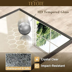 TETOTE Black Framed Mirror for Bathroom Vanity 40" x 24" Matte Black Rectangle Beveled Frame Wall Mirror for Over Sink, Tempered Glass, Modern Farmhouse Bedroom, Entryway, Living Room