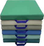 Factory Direct Partners SoftScape 15 inch Square Classroom Floor Cushions with Handles; Flexible Seating for Daycare, Preschool, Playroom; 2 inch Thick Deluxe Foam (6-Piece) - Contemporary, 12228-CT