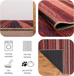 Keen Home Design 5x7 Rug - Machine Washable Area Rug with Non-Slip Backing, Ideal for Living Room, Dining Room, Bedroom - Vintage, Easy Clean, Durable, Low Pile Rug - (5' x 7')