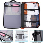 Carry on Backpack Airline Approved for Men, Travel 50L Expandable backpack Luggage Fits 17.3 Inch Laptop with USB Charging Port(grey)