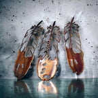 HG Artworks Metal Wall Accent Feather Trio Southwestern Decor Accents