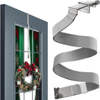 Menz Wreath Door Hanger - Adjustable Wreath Hanger for Front Door as Non-Scratch Decoration Holder for Christmas, Easter and Halloween, Decoration Hook for Christmas swags Outdoor, Stainless Steel