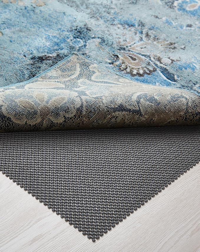 Veken 4x6 Ft Rug Pad Gripper for Hardwood Floors, Non Slip Rug Bedroom Pads for Area Rugs, Thick Dark Grey Rug Grippers for Tile Floors, Under Carpet Anti Skid Mat, Keep Your Rugs Safe and in Place