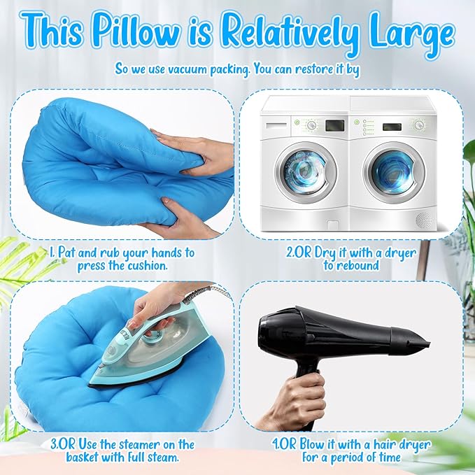 Fumete 12 Pcs Floor Pillows Cushions Seating 16 x 16 Inches Color Round Seat Reading Floor Chair Cushions for Kids Adults Classroom Home School Playing Supplies(Bright Color)