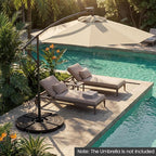 Giantex 184 lbs Offset Umbrella Base, 4 PCS Cantilever Umbrella Weighted Base, Easy-Fill Spouts, 4 Connecting Pins, Carry Handles, Water Sand Weight Fillable HDPE Umbrella Stand for Backyard Poolside