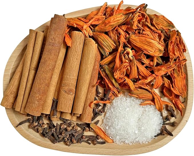 Christmas Potpourri Simmer Pot Kit - Lily, Cinnamon Sticks, Clove and Spicy Vanilla Salt, Fall Scents Fragrance Stovetop Potpourri, Perfect Christmas Blend House Warming Hostess Gift(Autumn Spice)