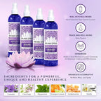 Lemon & Peppermint Aromatherapy Spray - Pillow and Shower Aura Cleansing Mist for Focus, Clarity & Productivity - Clear Negative Energy, Support Spiritual Protection & Improve Performance. HUM 4oz