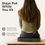 Kölbs Extra Large Seat Cushion, Stylish Plush Velvet Cover, X-Large Memory Foam for Office Chair, Floor Pillow, Cushion Back Pain Coccyx Pain Relief, Carry Handle (Extra Large)