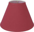 Aspen Creative 58755, Hardback Empire Transitional UNO Lamp Shade, Blood Red, 4" Top x 10" Bottom x 7" Slant Height, Slip UNO 33mm