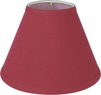 Aspen Creative 58755, Hardback Empire Transitional UNO Lamp Shade, Blood Red, 4" Top x 10" Bottom x 7" Slant Height, Slip UNO 33mm