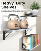 BAYKA Wall Shelves for Bedroom Decor, Floating Wall Shelves for Living Room Kitchen Storage, Mounted Rustic Wood Floating Shelves for Kids Books,Corner Shelves for Bathroom(Gray White，Set of 3) | for Bedroom Decor, Floating Shelves, for Kids Books, for...