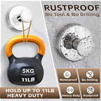 Reusable Heavy Duty Suction Cup Hooks for Kitchen/Bathroom/Shower - Wet-Proof Hooks for Towels, Robes, Loofah&Wreaths/No Drill Mounting on Glass, Tile, Metal (2, Polished Chrome)