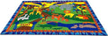 KIDCARPET.COM Animals at The Zoo Rectangle Classroom Rug | Bordered Area Rug for Preschool Daycare Learning, 6' x 8'6"