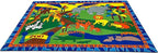 KIDCARPET.COM Animals at The Zoo Rectangle Classroom Rug | Bordered Area Rug for Preschool Daycare Learning, 7'6" x 12'