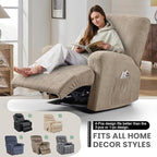 VANSOFY Oversized Recliner Chair Covers, 4-Pieces Stretch Recliner Cover Jacquard Soft Reclining Chair Slipcover Furniture Protector with Elastic Bottom for Lazy Boy Recliner(Khaki)